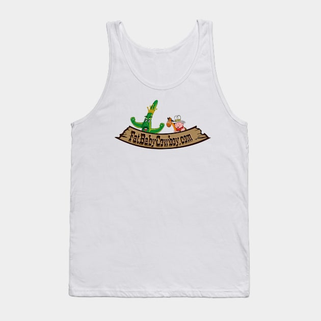 Fat Baby Cowboy Series Characters Tank Top by Evangeltoons